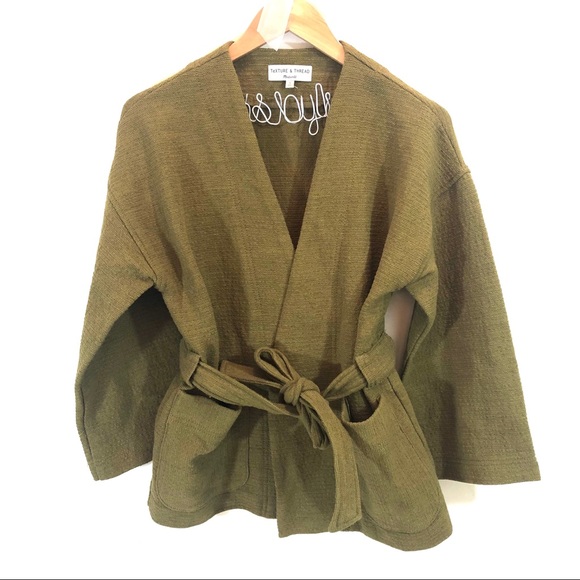 texture & thread wrap jacket